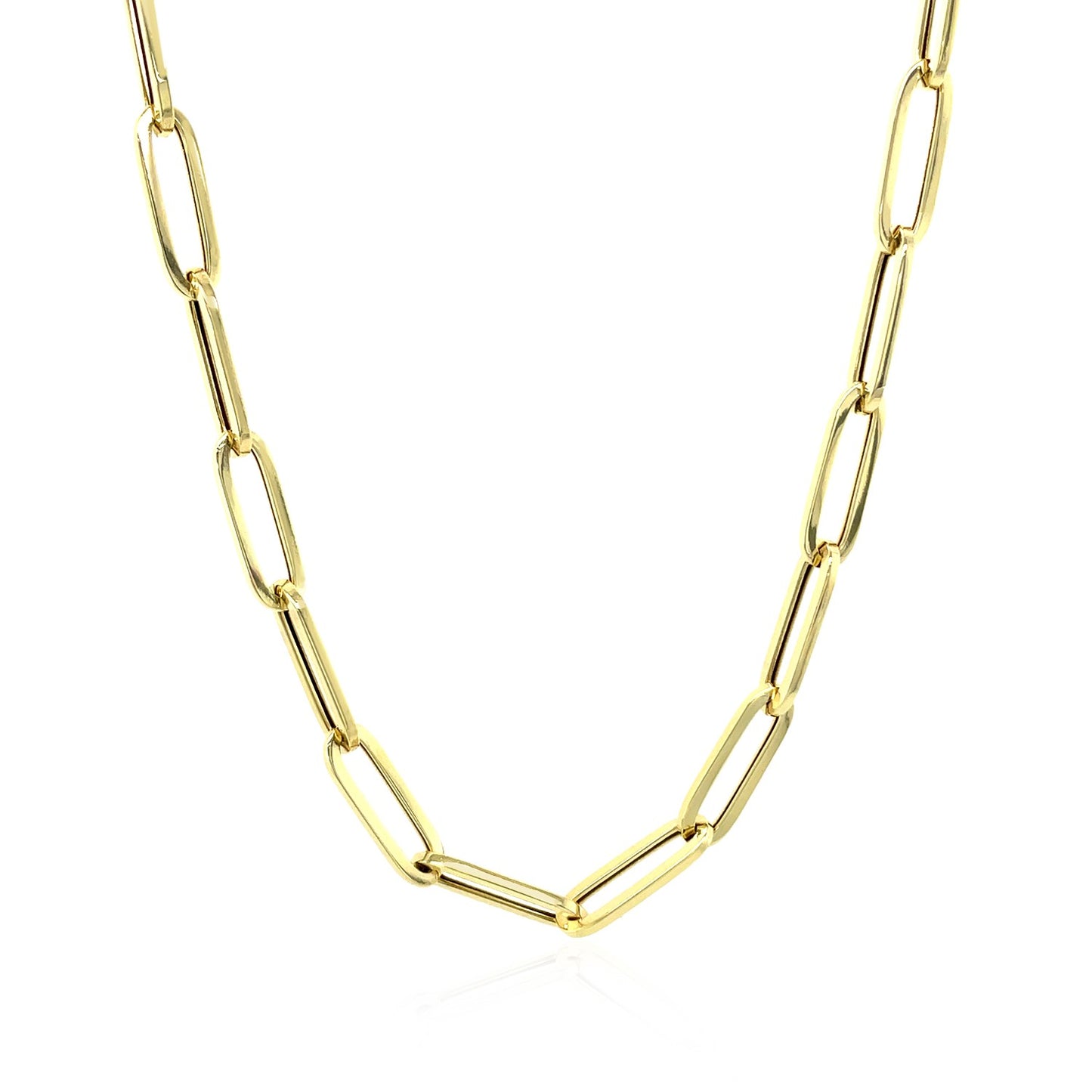 14K Yellow Gold Bold Paperclip Chain (4.20 mm)
