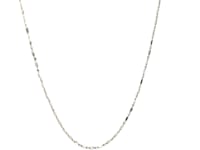 14k White Gold Diamond-Cut Bead Chain 1.0mm