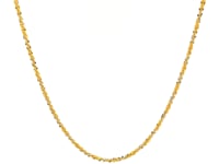 14k White and Yellow Gold Two Tone Sparkle Chain 1.5mm