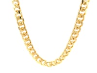 6.7mm 14k Yellow Gold Solid Miami Cuban Chain