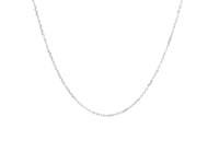 14k White Gold Diamond Cut Cable Link Chain 0.8mm