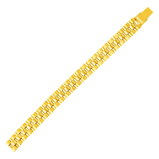 14k Yellow Gold Panther Link Bracelet